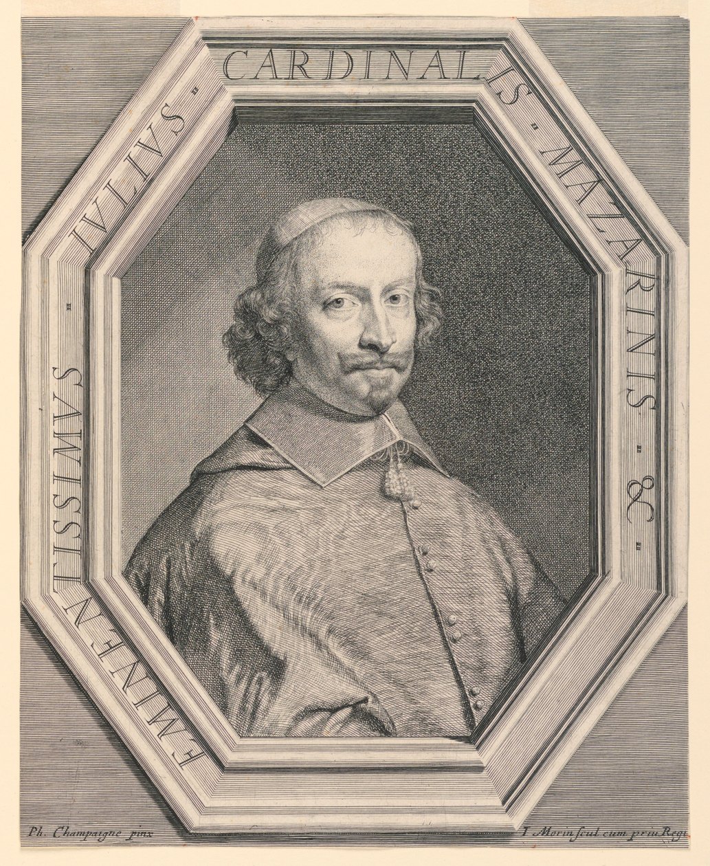 Portret van Kardinaal Mazarin door Jean Morin