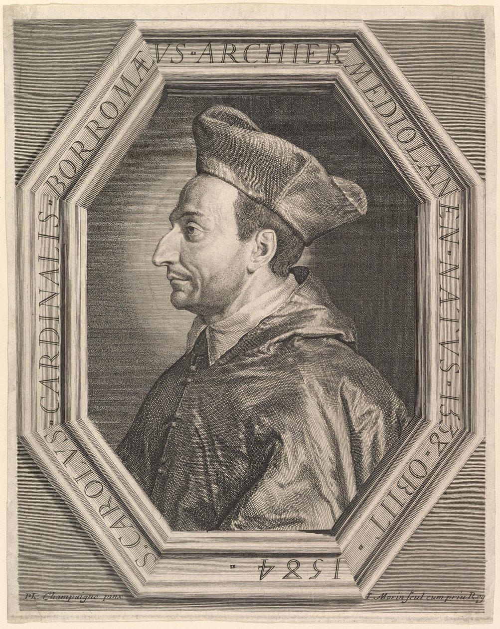 Sint Carolus Borromeus, kardinaal en aartsbisschop van Milaan door Jean Morin