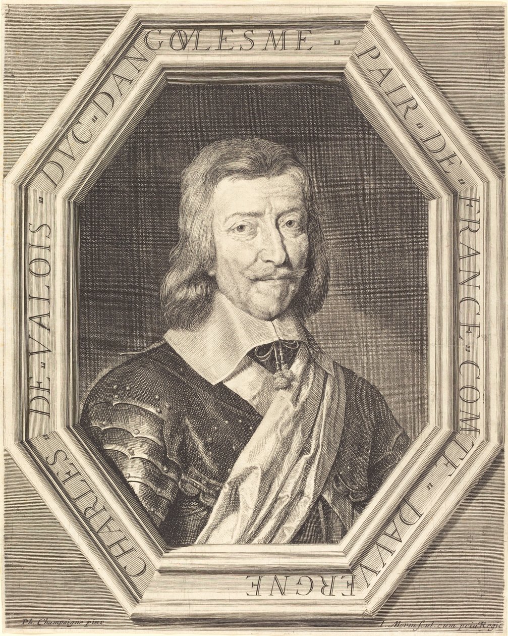 Charles de Valois, hertog van Angoulême door Jean Morin after Philippe de Champaigne
