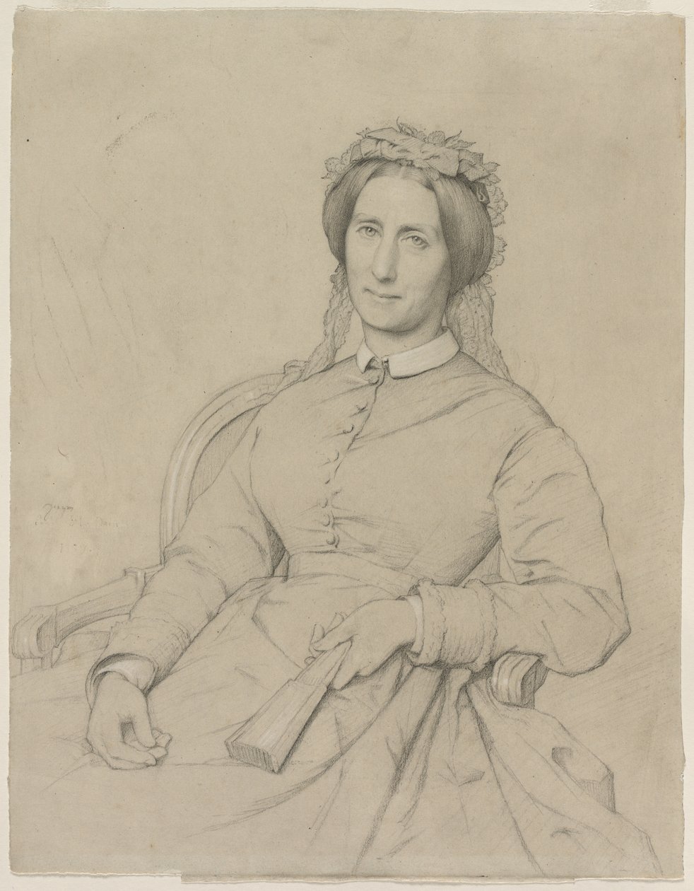 Madame Hippolyte Flandrin (Aimée Ancelot) door Jean Paul Flandrin
