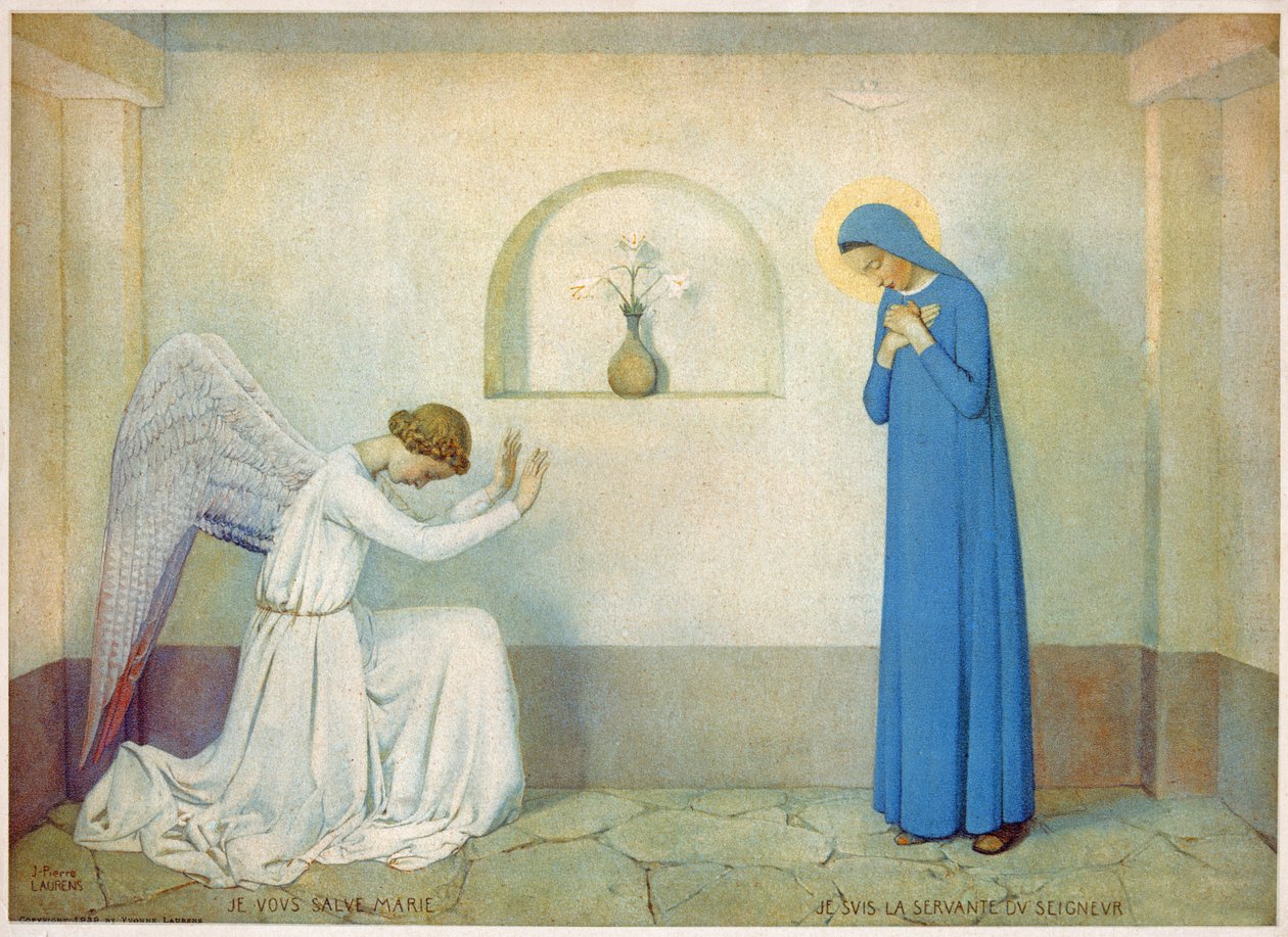 Aankondiging aan de Maagd, circa 1920 (illustratie) door Jean Paul Laurens
