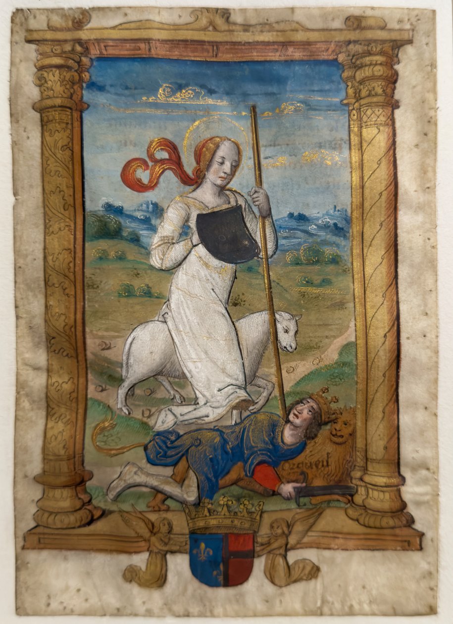 Nederigheid en trots. Les rondeaux des vertus, na 1515 (Geschilderd en verlucht perkament) door Jean Pichore