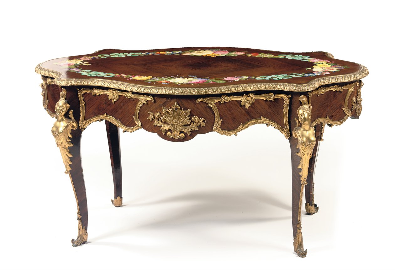 Napoleon III midden tafel, ca. 1856 door Jean Pierre Alexandre Tahan