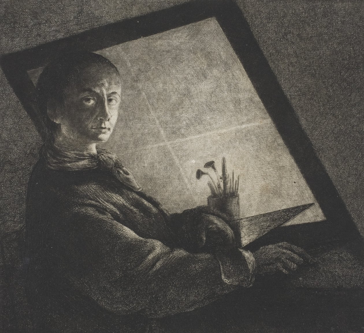 Zelfportret door Jean Pierre Norblin de La Gourdaine