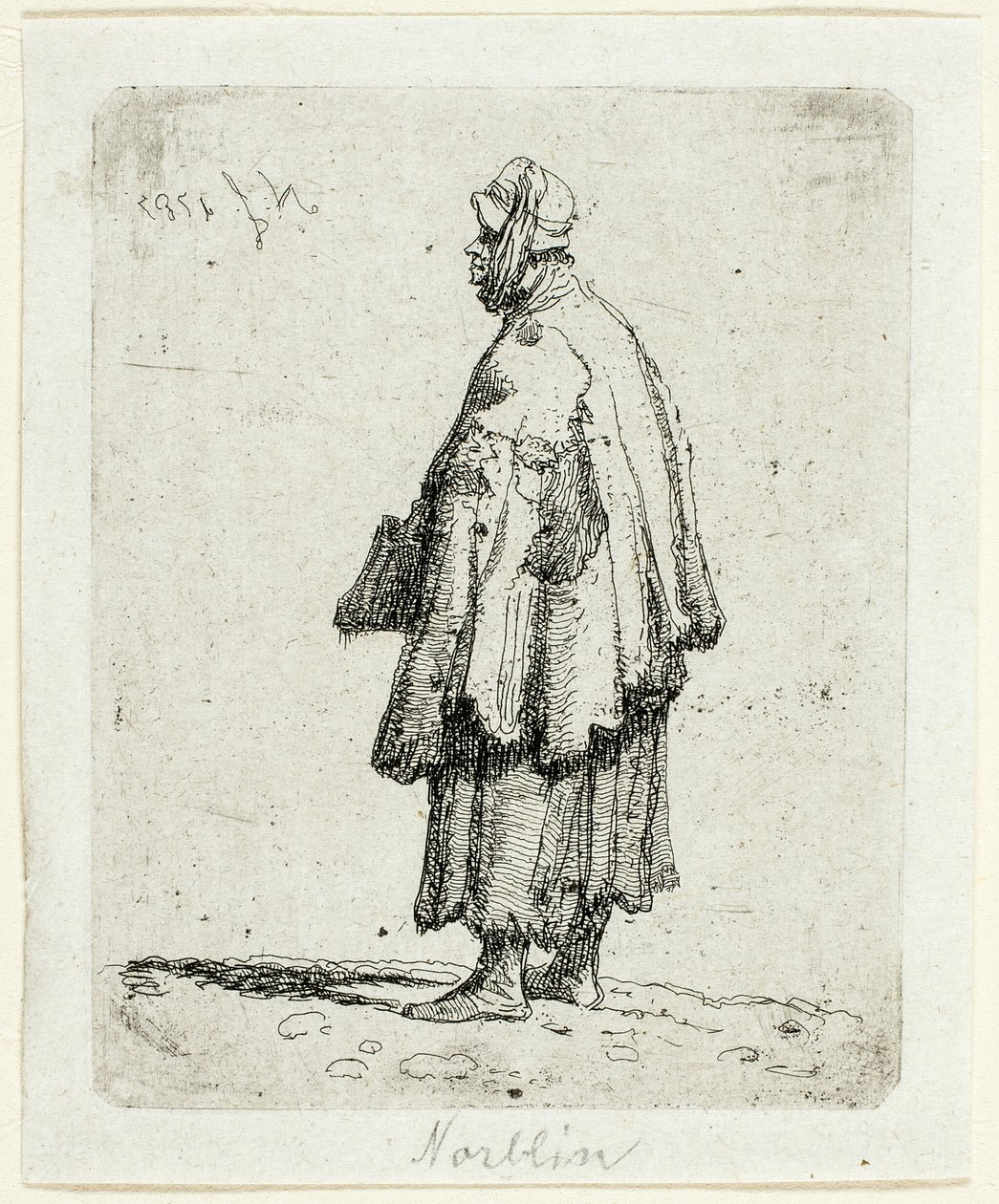 Bedelaarster door Jean Pierre Norblin de La Gourdaine