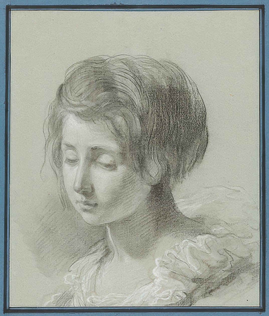 Portret van een Jonge Vrouw door Jean Pierre Saint Ours