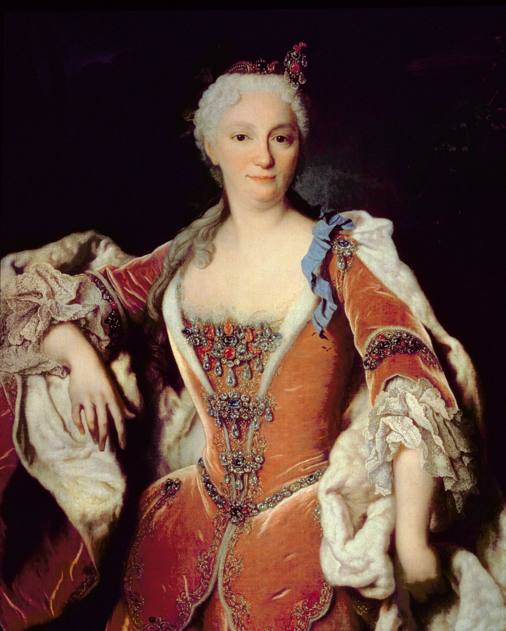 Portret van Elizabeth Farnese (1692-1766) tweede vrouw van Filips V van Spanje door Jean Ranc