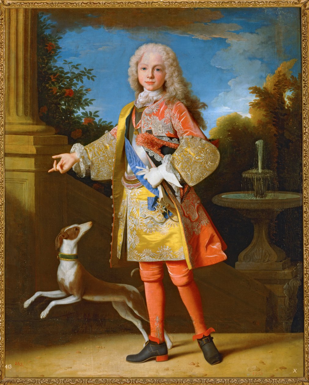 Ferdinand VI van Spanje als kind ... (schilderij op doek) door Jean Ranc