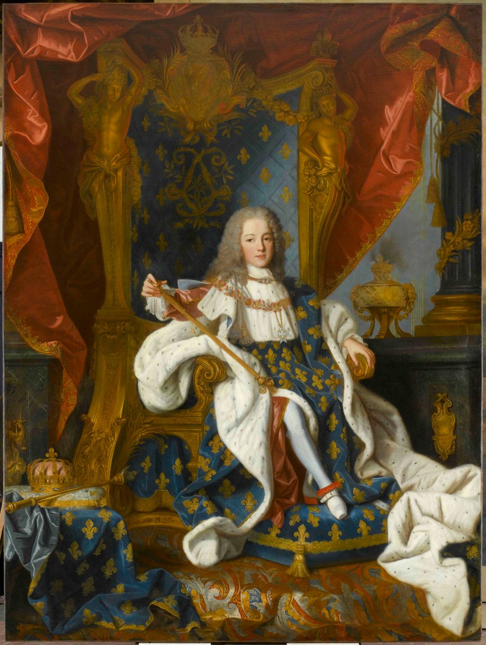 Portret van Lodewijk XV, koning van Frankrijk, op 9-jarige leeftijd door Jean Ranc