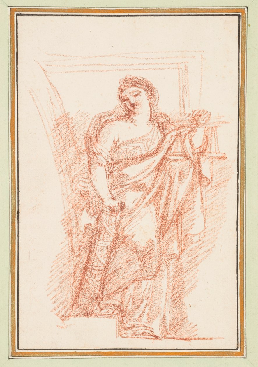 Allegorische figuur van Justitia met fasces door Jean-Robert Ango
