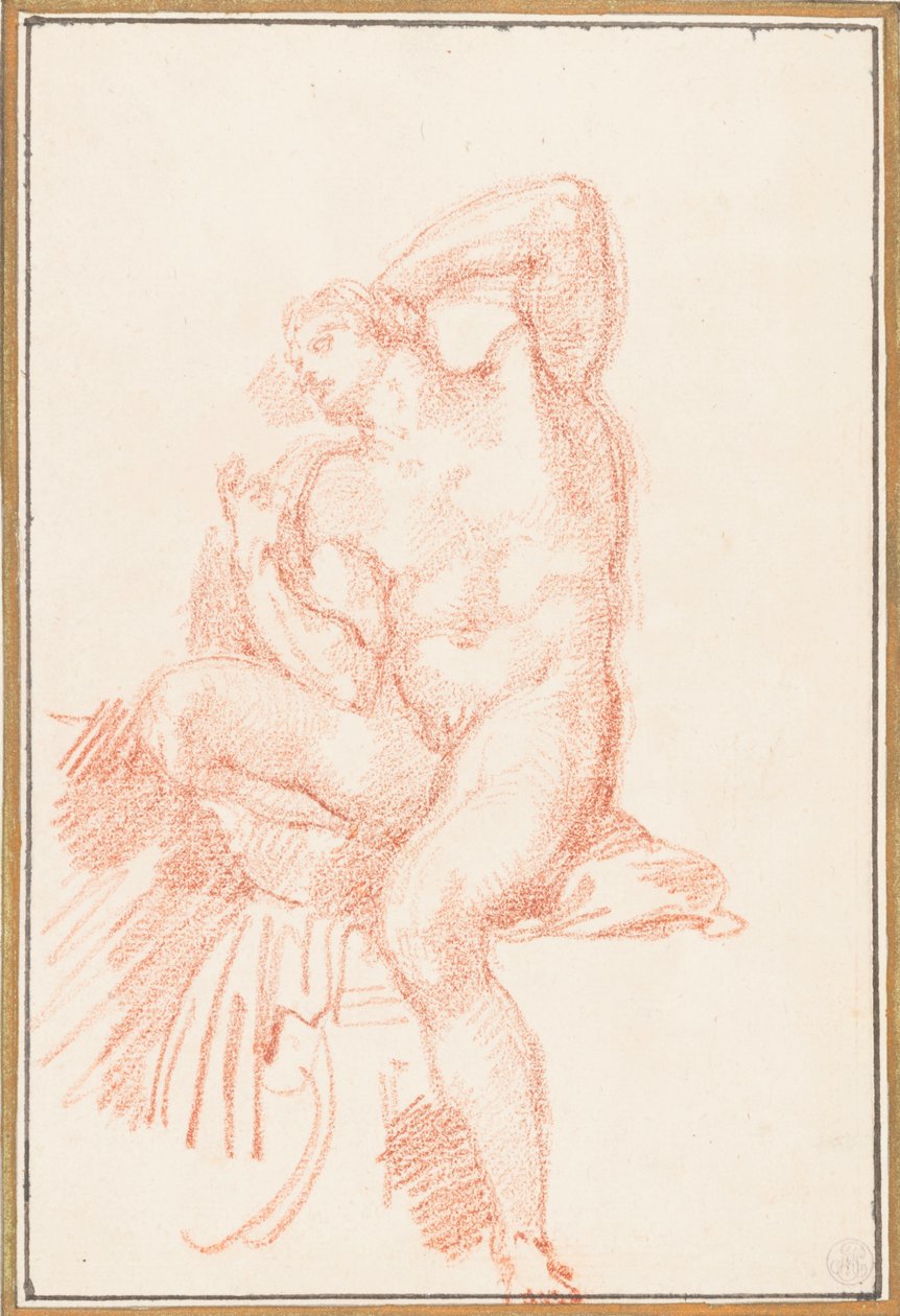 Ignudo van het plafond van de Sixtijnse Kapel door Jean Robert Ango