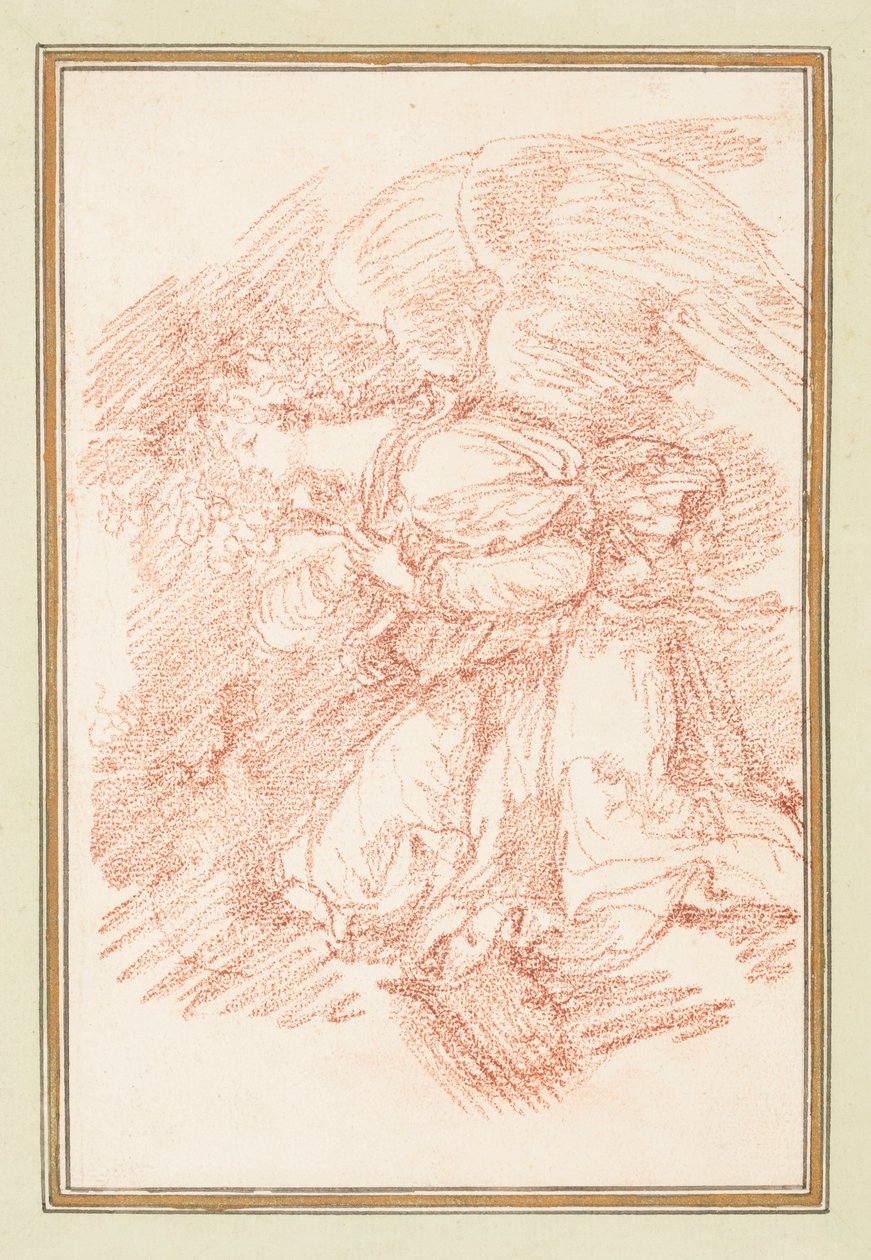 Knielende Gevleugelde Figuur door Jean Robert Ango