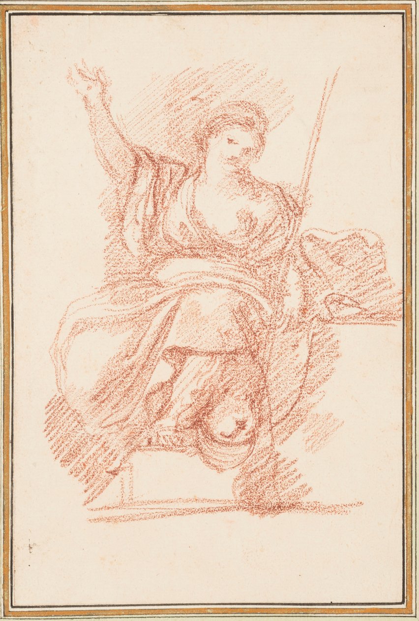 Zittende Allegorische Figuur door Jean Robert Ango