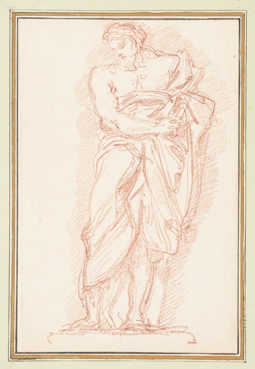 Staande mannelijke figuur met himation door Jean-Robert Ango