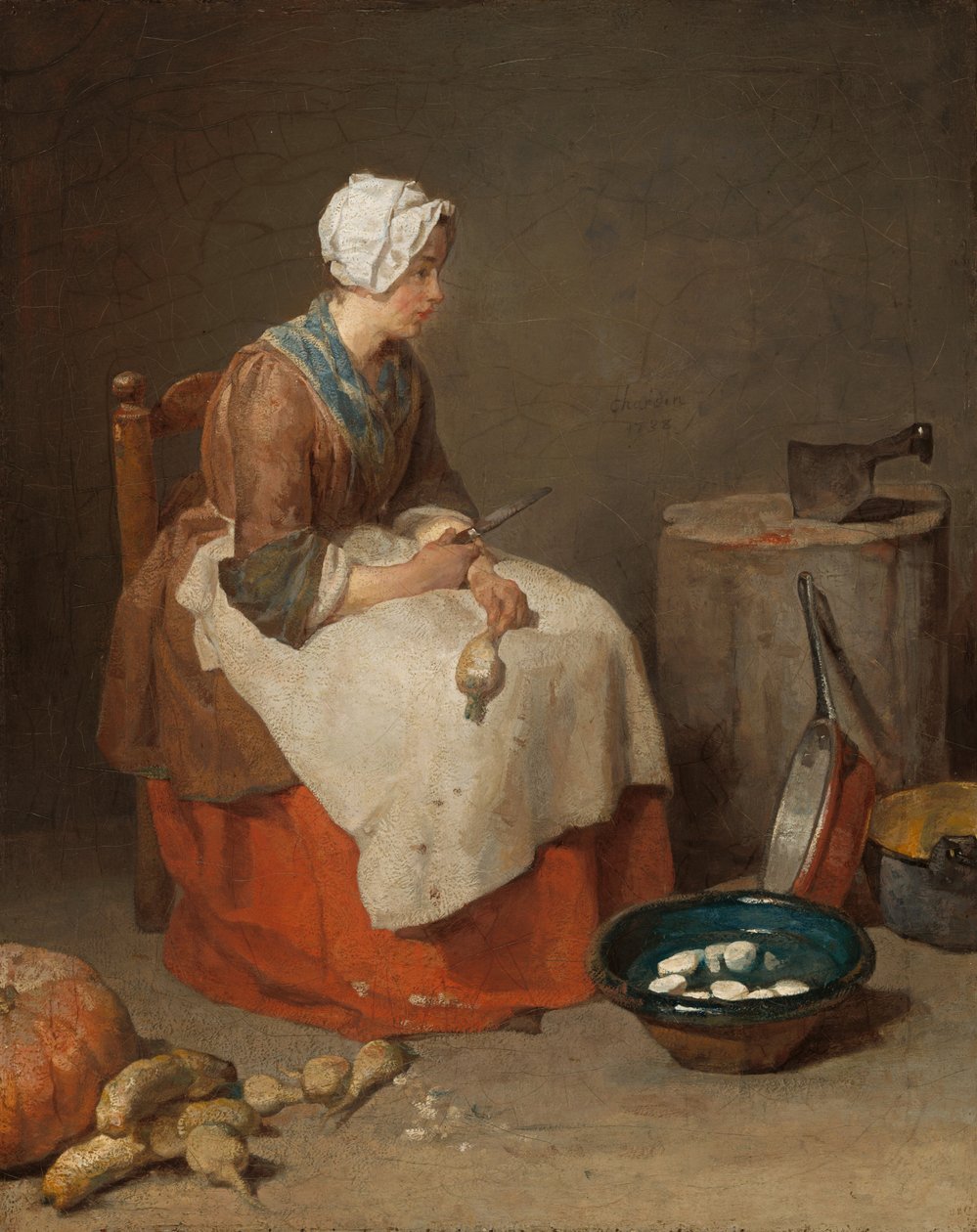 De keukenmeid door Jean-Baptiste Simeon Chardin