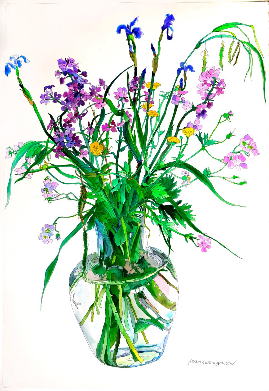 Hoogzomer (aquarel  inkt op papier) door Jean Swan Gordon