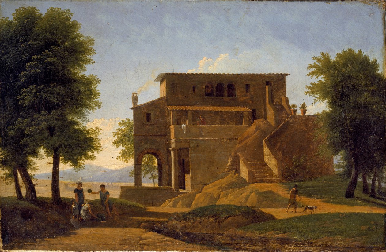 Een Italiaanse villa door Jean Victor Bertin