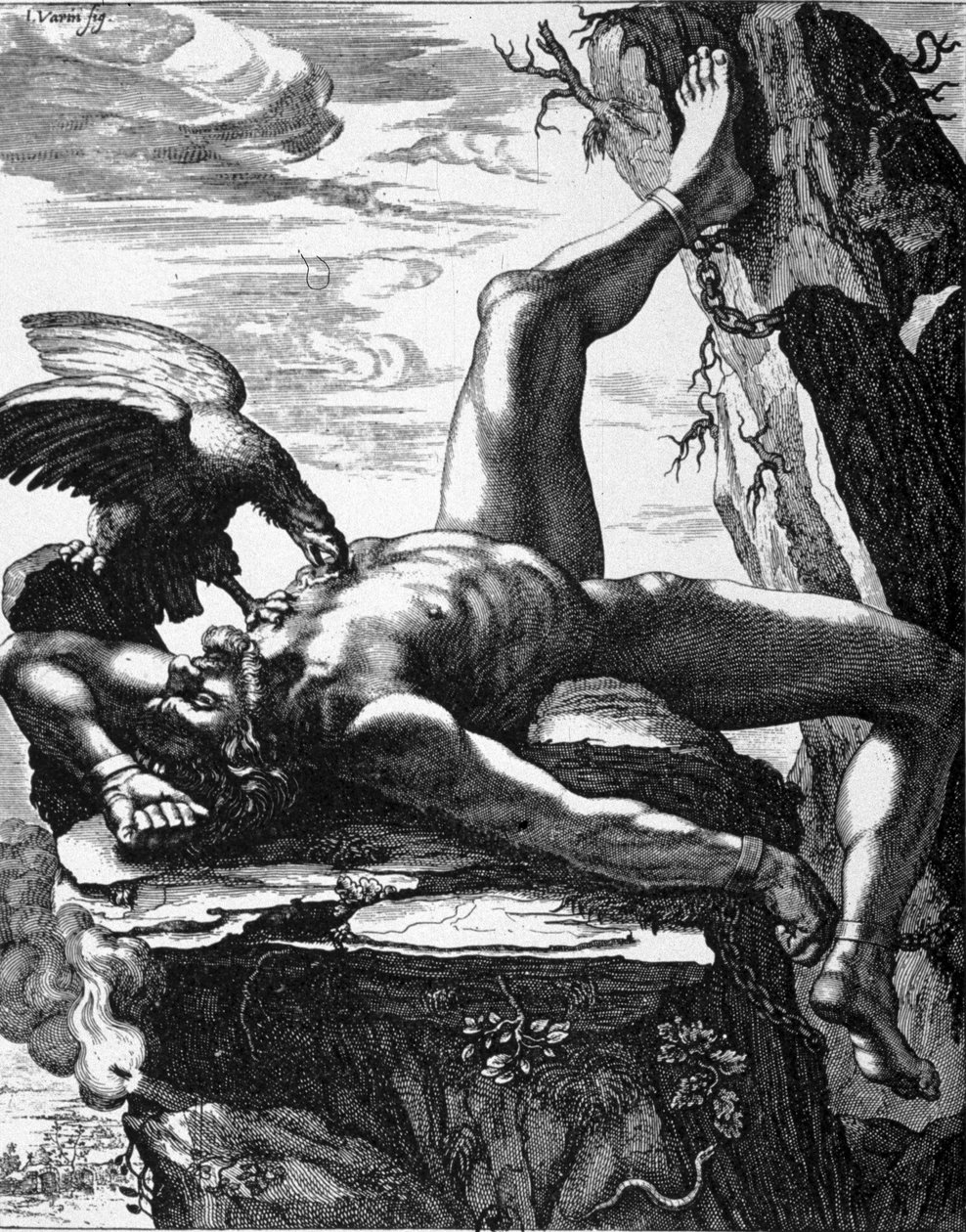 Geketende Prometheus - in Schilderijen van de tempel van de Muzen van ...