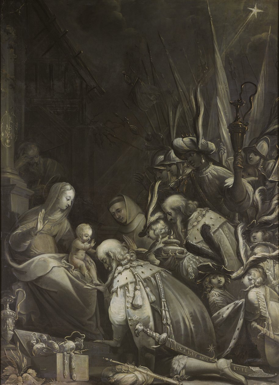 Aanbidding der Wijzen, 1636 door Jean de Saint Igny