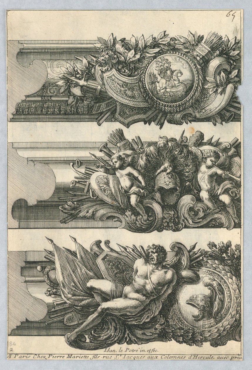 Ontwerp voor geschilderde lijsten, uit 