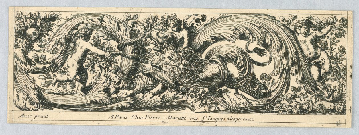 Fries, uit "Chasses et Feuillages" door Jean le Pautre