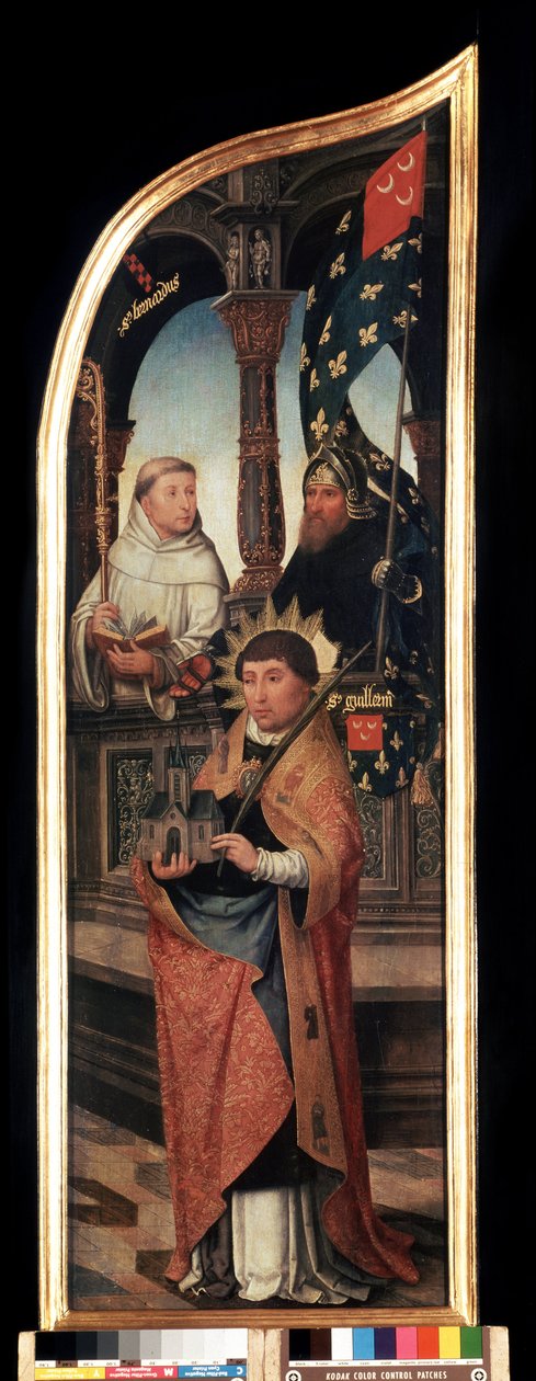 Saint Guillaume van Brussel en Saint Bernard van Clairvaux (detail) door Jean the Elder Bellegambe