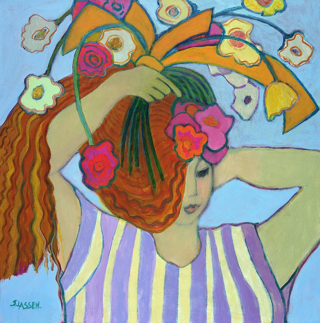 Bloemen in haar haar, 2003-04 door Jeanette Lassen