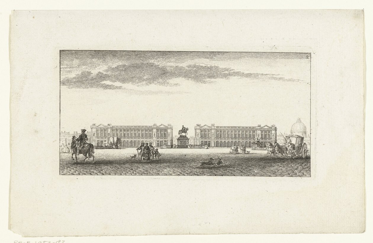 Gezicht op de Place Louis XV te Parijs door Jeanne Françoise Ozanne