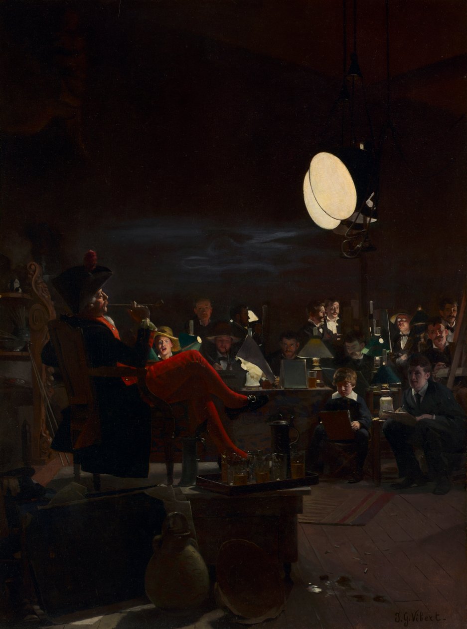 Een Nachtklas door Jehan Georges Vibert