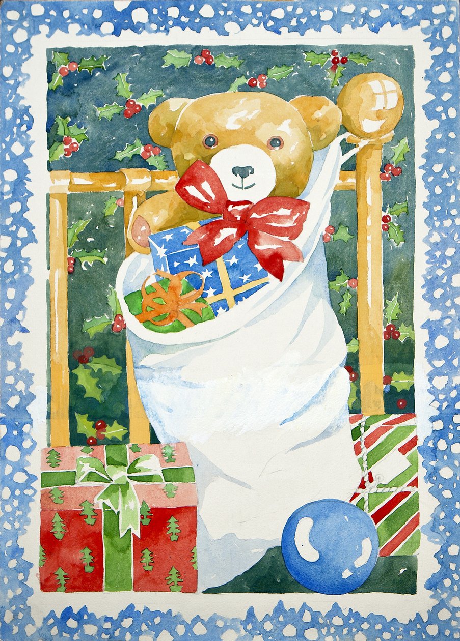 Kerstkous, 2011 (aquarel) door Jennifer Abbott