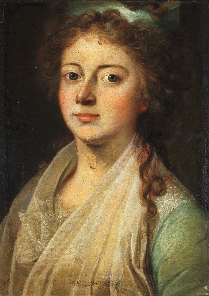 Portrait of Queen Marie Sophie Frederikke married to Frederik VI door Jens Juel