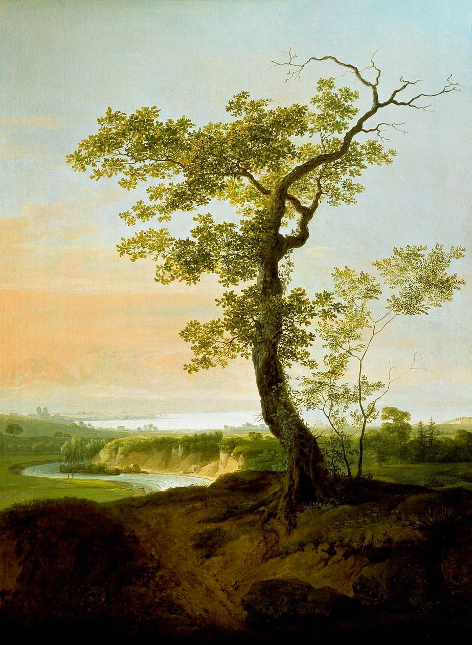 Gezicht op het Meer van Genève bij Veyrier door Jens Juel