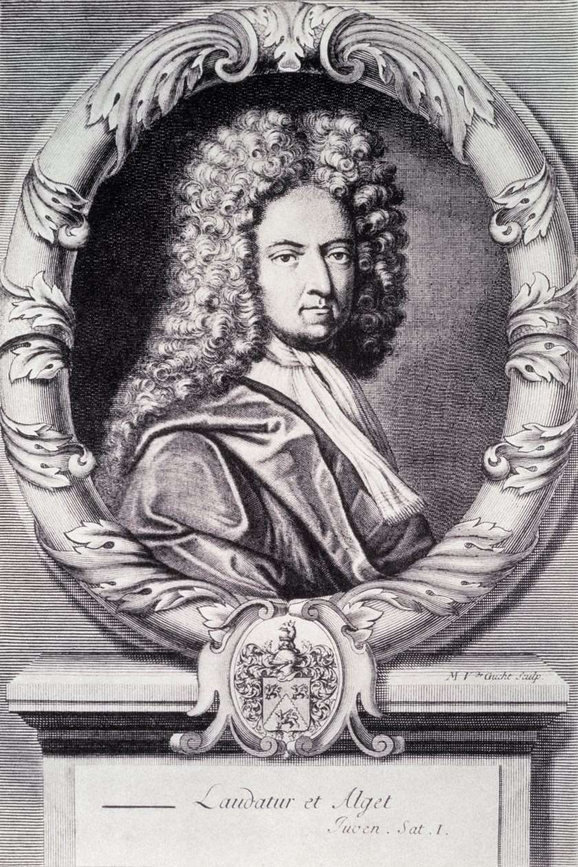 Daniel Defoe, gegraveerd door Michael Van der Gucht (1660-1725) door Jeremiah Taverner
