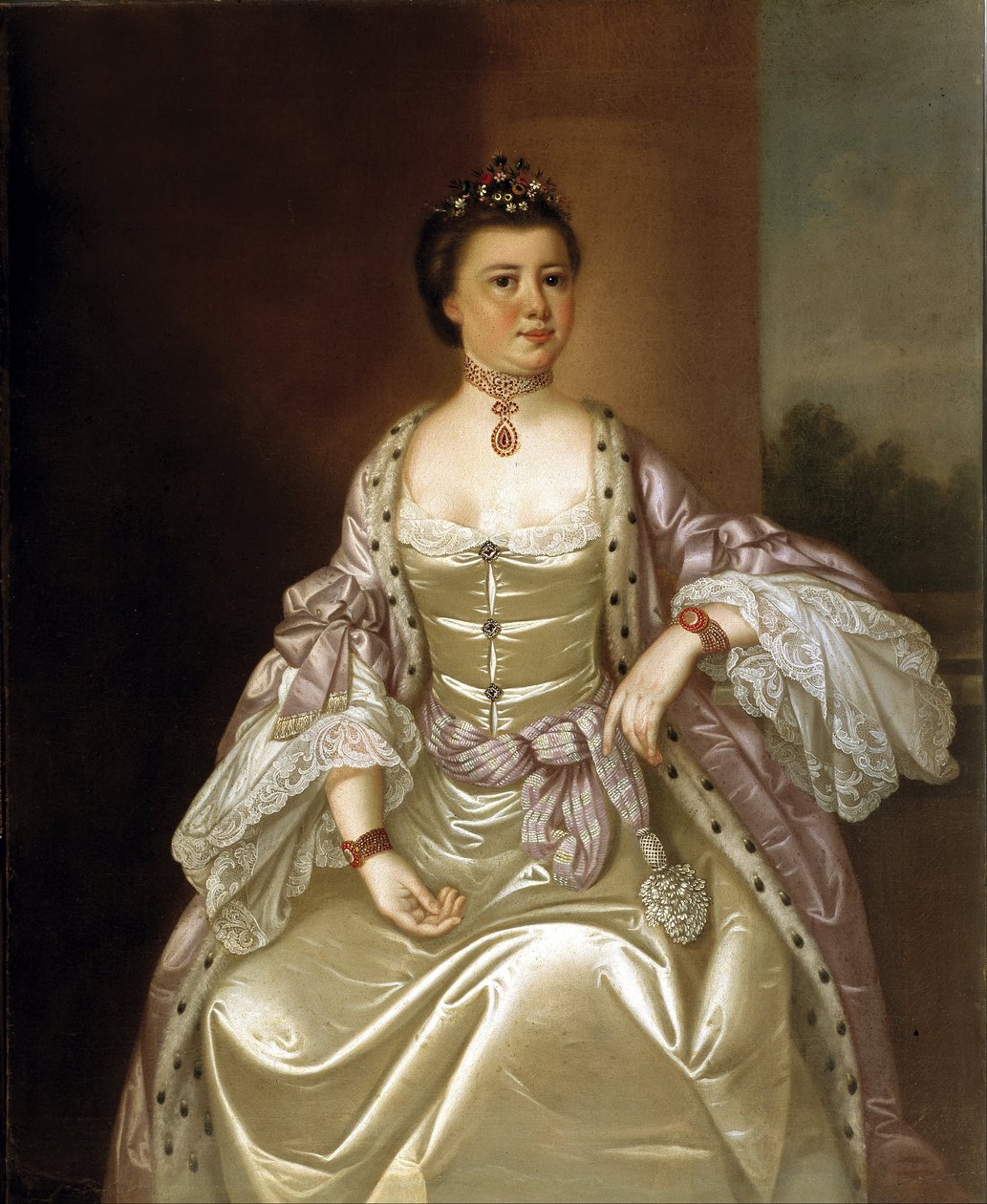 Mevrouw Barnard Elliott, Jr. (Mary Elizabeth Bellinger Elliott) door Jeremiah Theus
