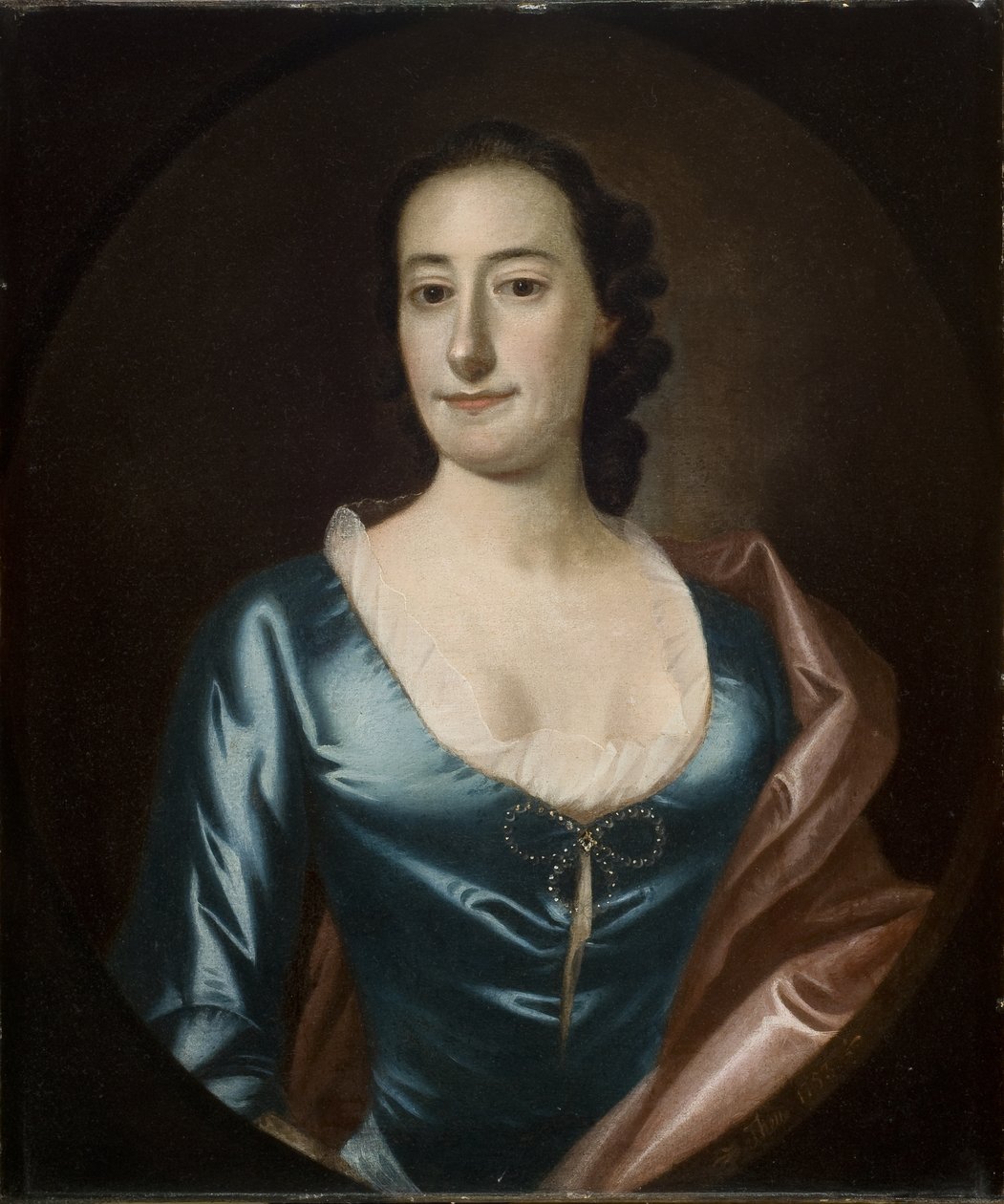 Portret van Elizabeth Prioleau Roupell (Mevrouw George Roupell) door Jeremiah Theus