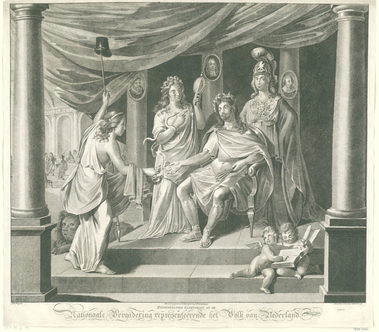 Allegorie op de Nationale Vergadering, 1796 door Jeremias Snoek