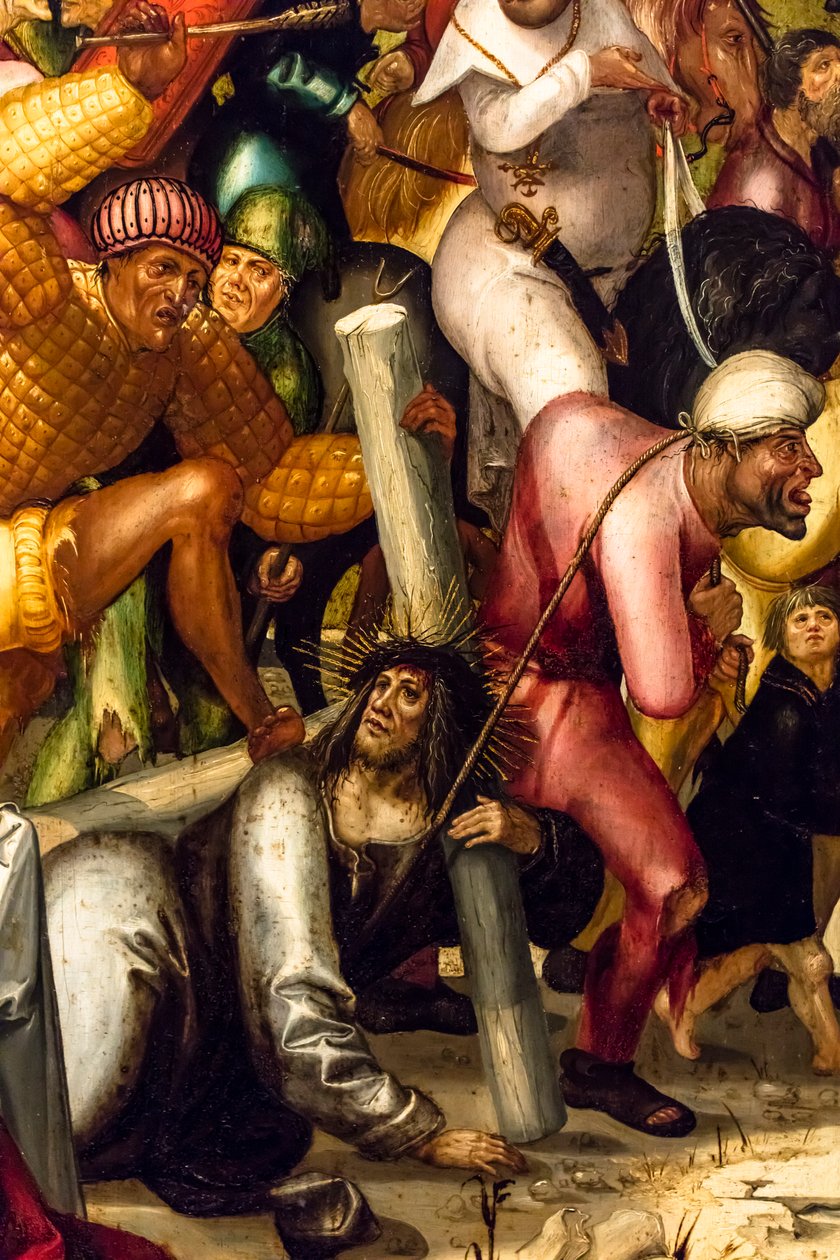 Kruisdraging, ca. 1515 (Tempera en olieverf op naaldhout) door Jerg Ratgeb