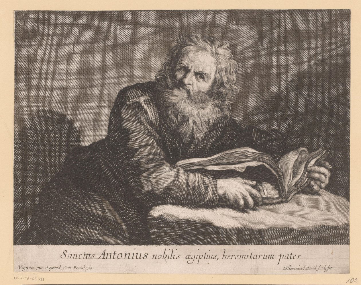 H. Antonius met een boek door Jerôme David