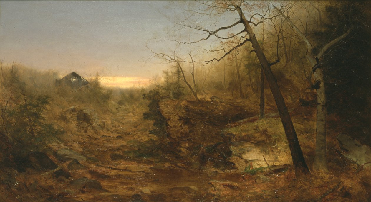 Herfst, molenbeek, 1860 door Jervis McEntee