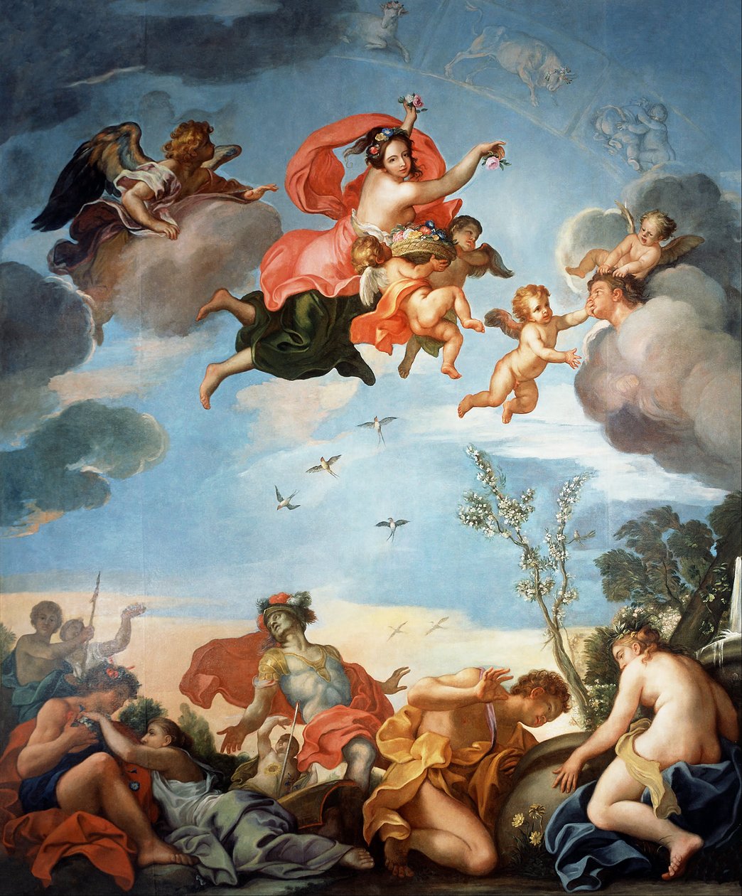 Allegorie van de lente door Jerzy Siemiginowski Eleuter
