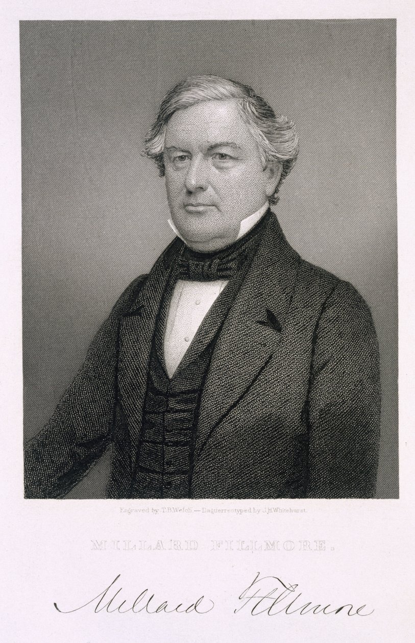 Millard Fillmore, gegraveerd door Thomas B. Welch (1814-74) naar een daguerreotype door Jesse H. Whitehurst