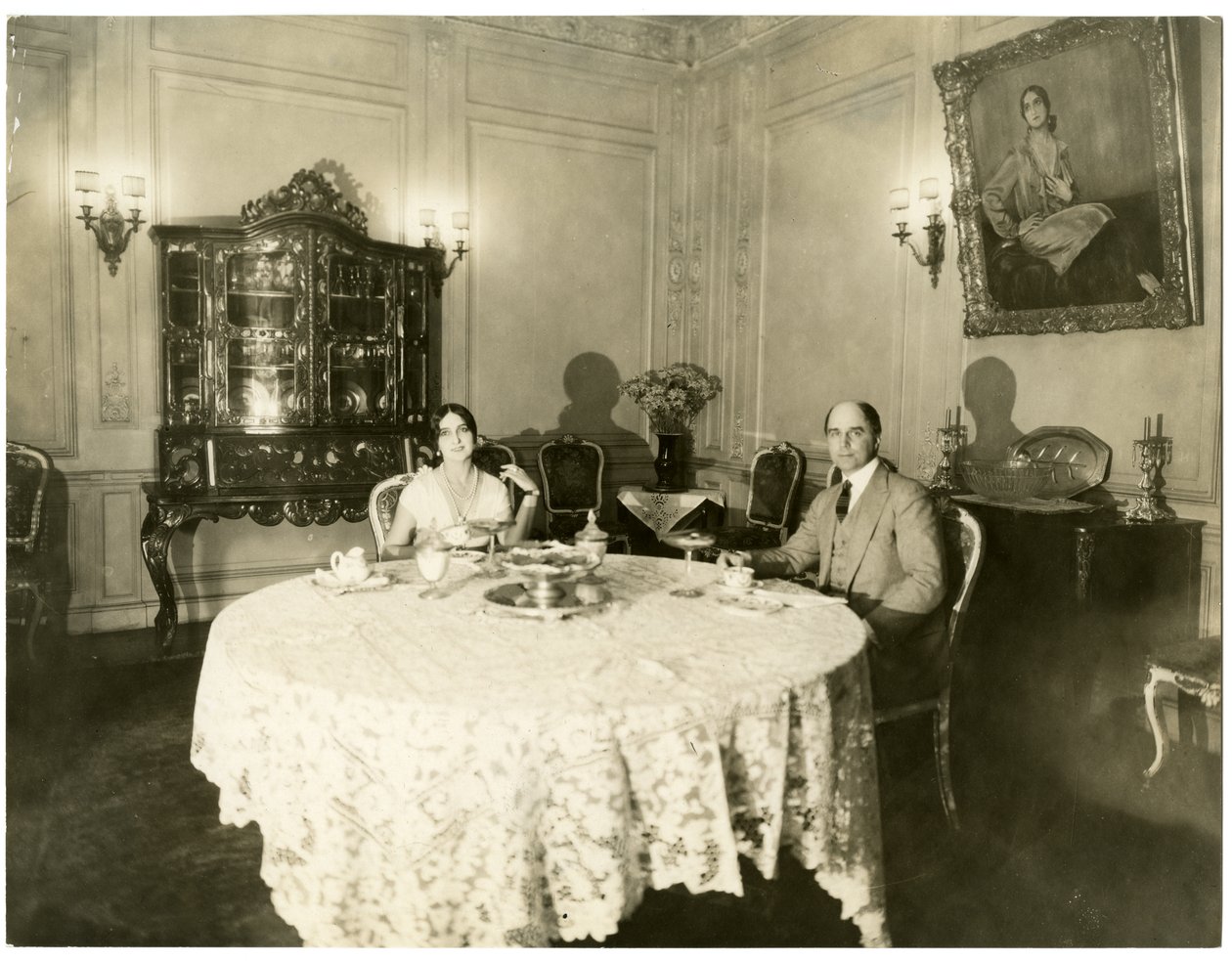 Michael Fokine & Fokina zijn vrouw, ca. 1926-36 door Jessie Tarbox Beals
