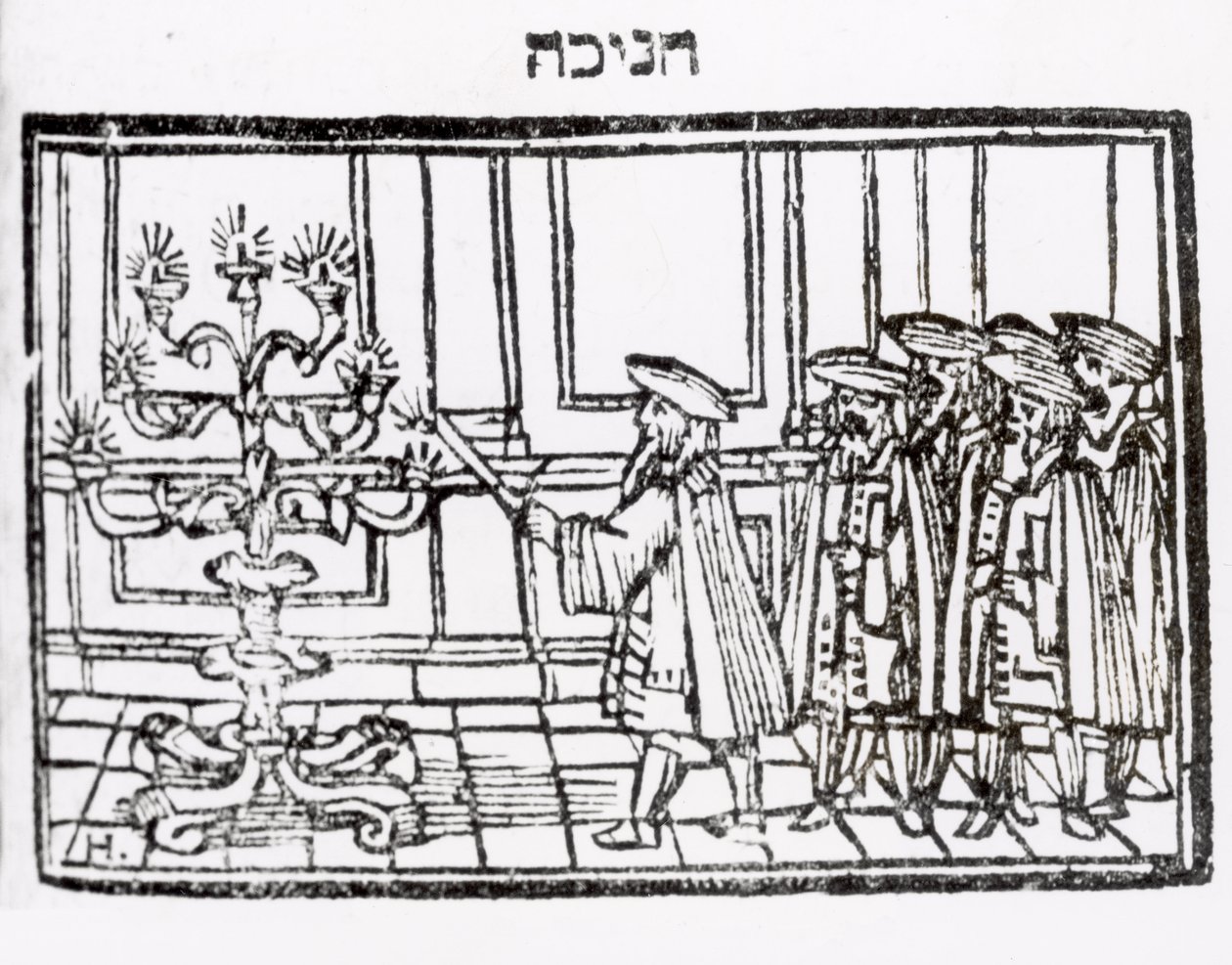 Het aansteken van de Menorah door Jewish School