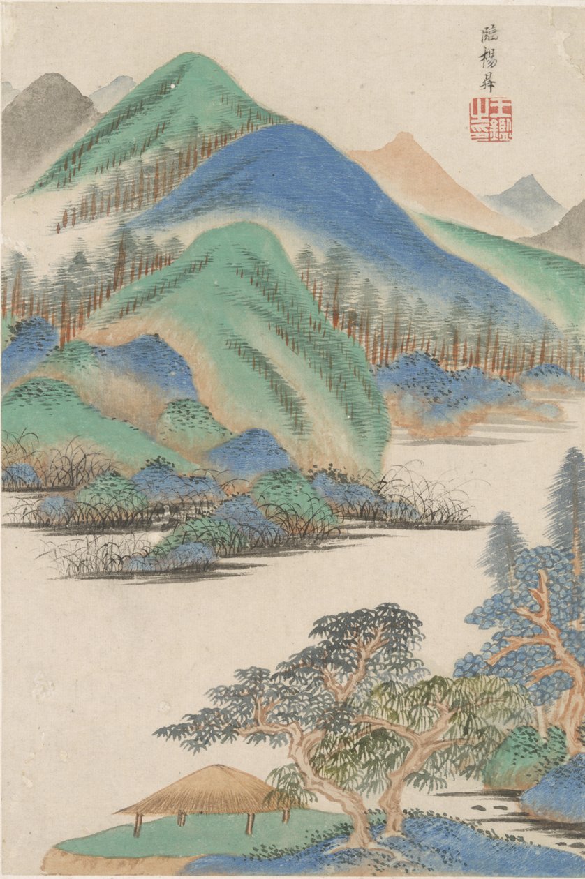 Landschap in de stijl van verschillende oude meesters: In de stijl van Yang Sheng door Wang Jian