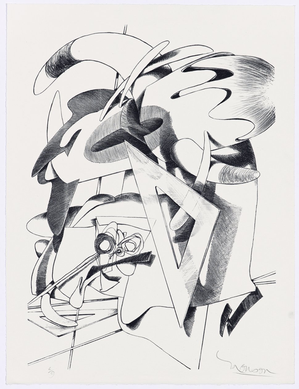 Abstractie met driehoek door Jim Monson