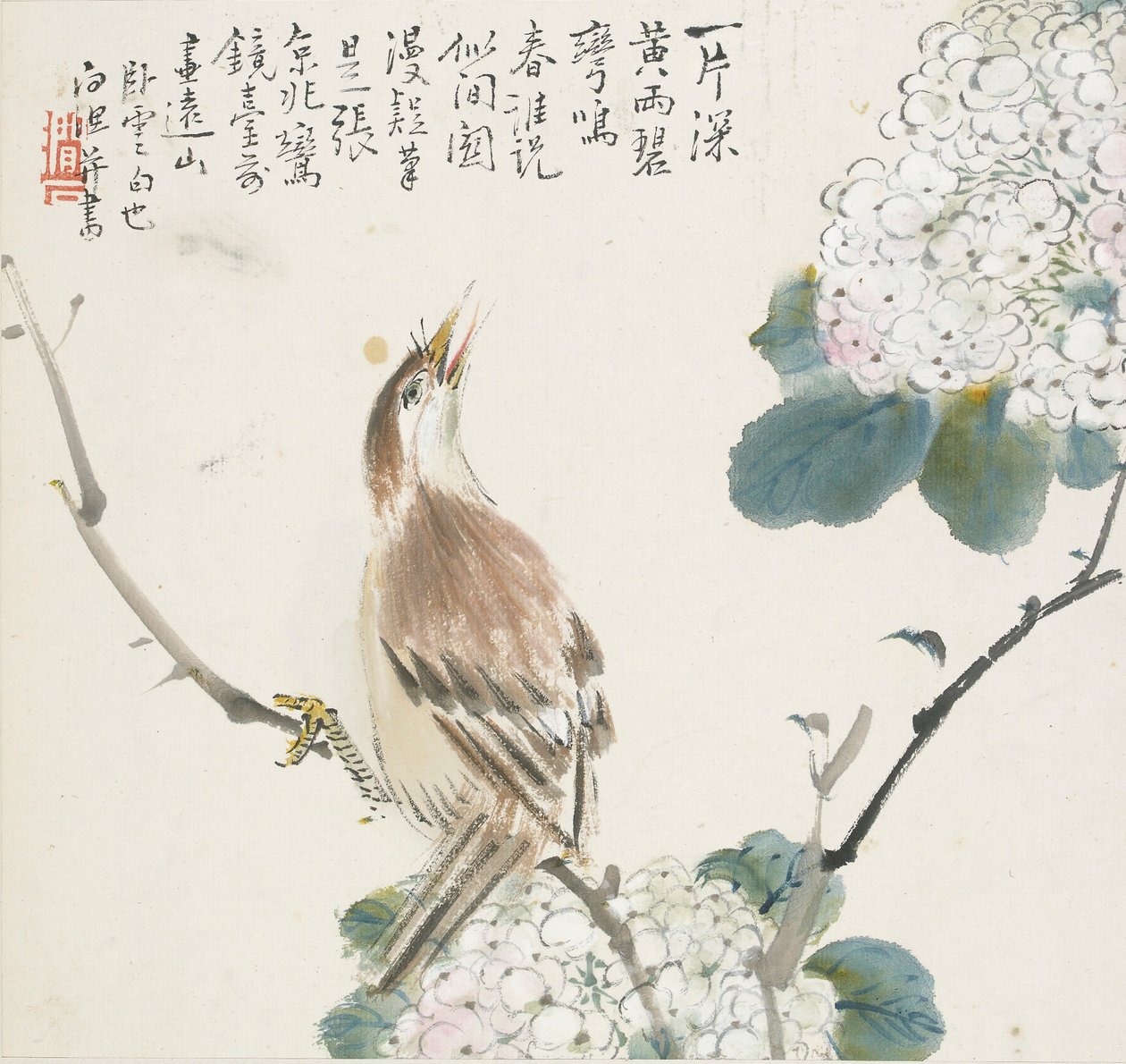 Een Chinese Hwamei, 1857 door Jin Yuan
