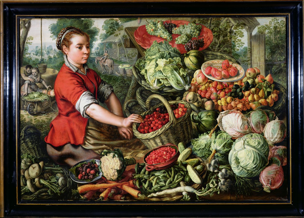 De groenteverkoper door Joachim Beuckelaer