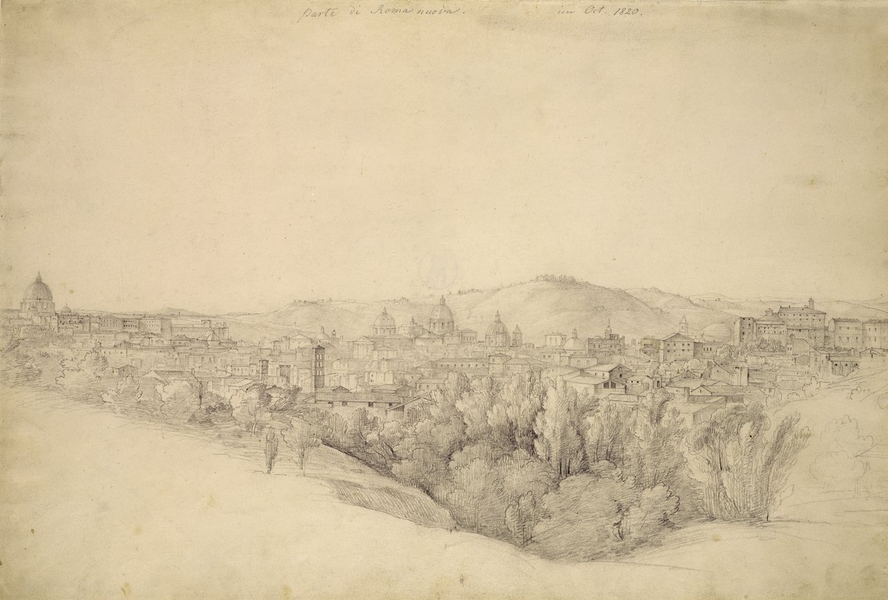 Uitzicht vanaf de Sabijnse heuvels over Tivoli in Campania met de kloof van de Anio aan de rechterkant door Joachim Faber