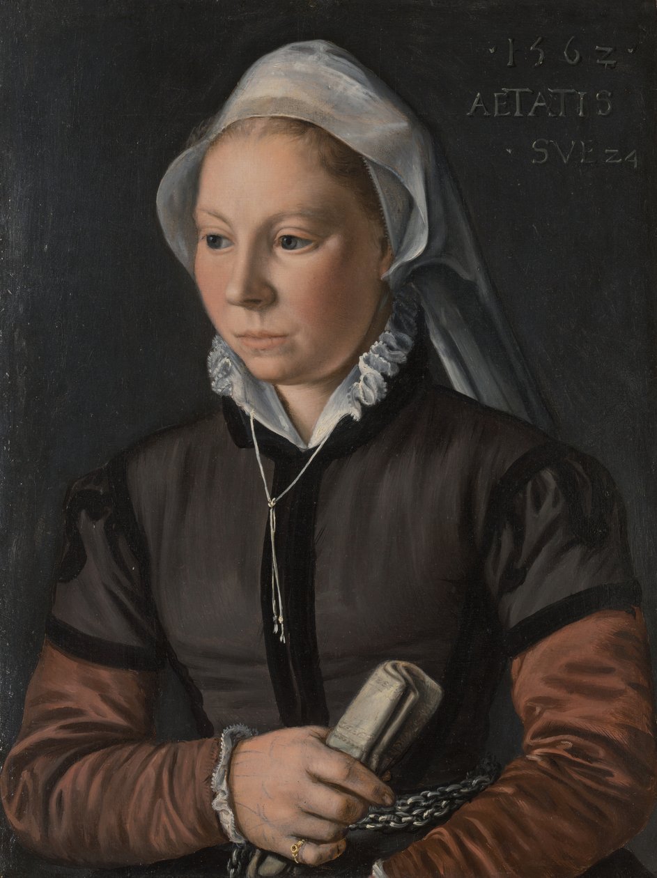 Portret van een Jonge Vrouw, 1562 door Joachim Beuckelaer