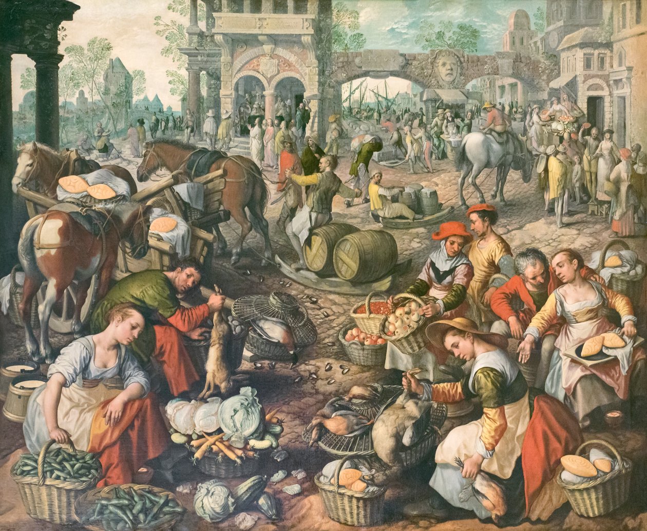 Marktplein, Joachim Beuckelaer door Joachim Beuckelaer